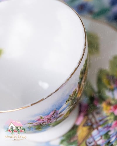 3597 كوب مع صحن انتيك من رويال ڤيل Royal Vale (1)