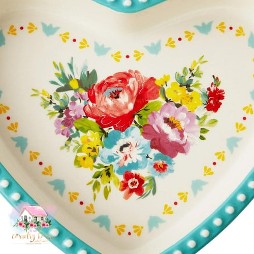 3776 طقم صواني بايركس ريفية بشكل قلب