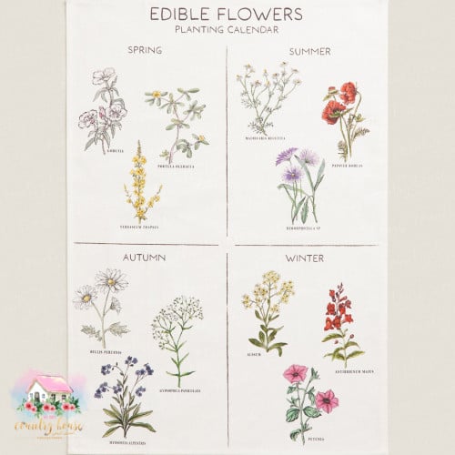 3327 مفرش زهور الفصول الاربعة