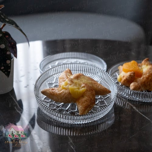 3389 صحن حلى رمضاني زجاجي صغير (للقطعتين)