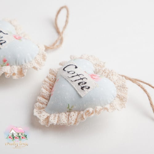 3202 تعليقة القهوة والشاي هاندميد بطابع ريفي