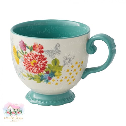 10087 طقم كوب فاخرة مع الصحون والستاند 9-قطع