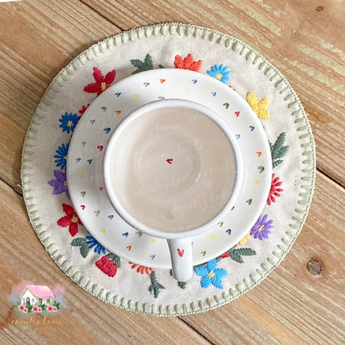 3359 مفرش مورد مطرز