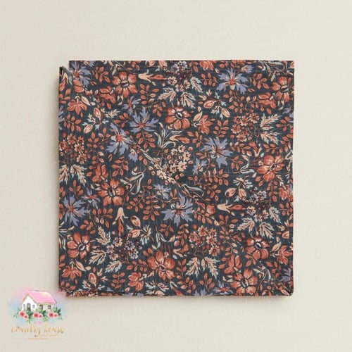 6059 مفرش كحلي مورد كلاسيكي