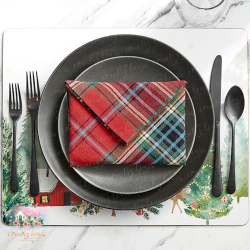 1453 مفرش قطني مربعات من تشكيلة كلارك