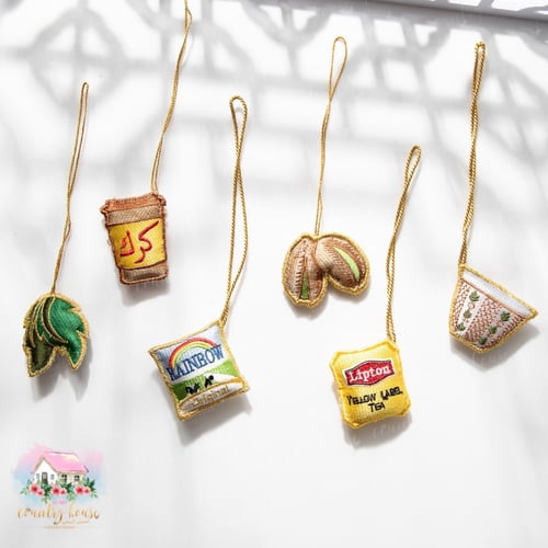 2950 تعليقة الشاي تطريز هاندميد