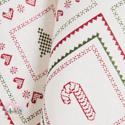 1197 مفرش أبيض بزينة الشتاء