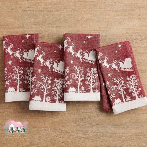 3215 مفرش عربة الغزلان الشتوية