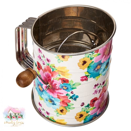 10070 منخل دقيق معدني مميز بقبضة خشبية