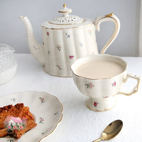 3028 طقم ابريق شاي الزهور لشخصين