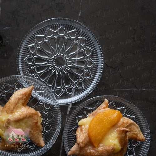 3389 صحن حلى رمضاني زجاجي صغير (للقطعتين)