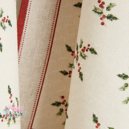 1365 مفرش أغصان الكرز الأحمر بحواف (للقطعة الواحدة...