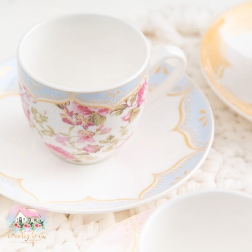 1062 طقم الورود للقهوة التركية لأربعة أشخاص