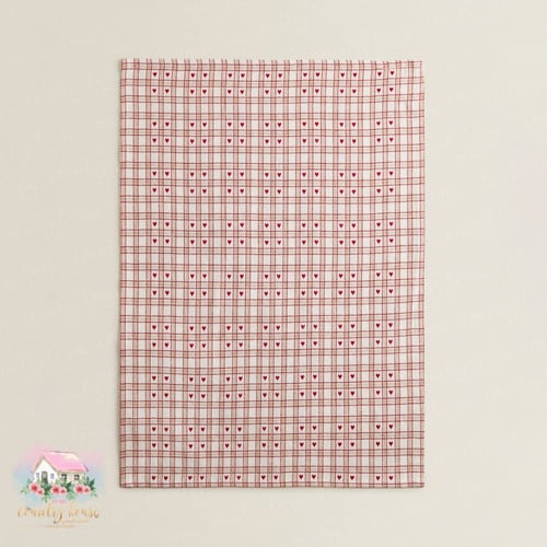 1225 مفرش القلوب الأحمر