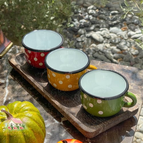 8140 كوب معدني منقط صغير (متوفر بعدة ألوان)