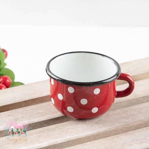 8140 كوب معدني منقط صغير (متوفر بعدة ألوان)