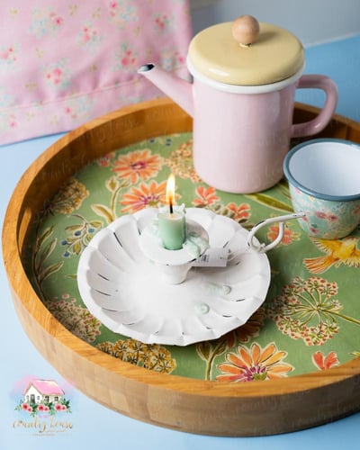 3641 صينية خشبية موردة (أخضر)