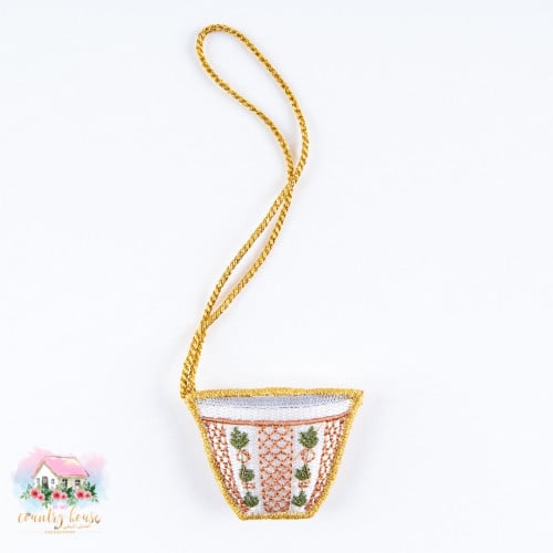 2952 تعليقة القهوة تطريز هاندميد