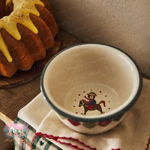 6220 زبدية الدب والحصان الخزفية