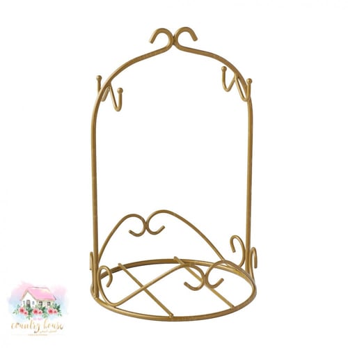 10087 طقم كوب فاخرة مع الصحون والستاند 9-قطع