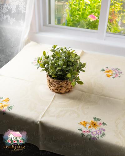 3649 مفرش زهور الشروق المطرز