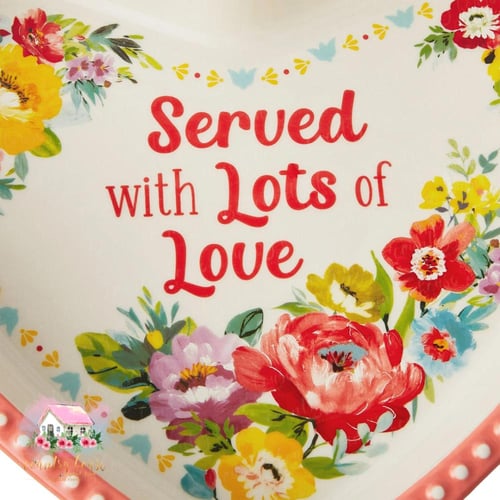 3776 طقم صواني بايركس ريفية بشكل قلب