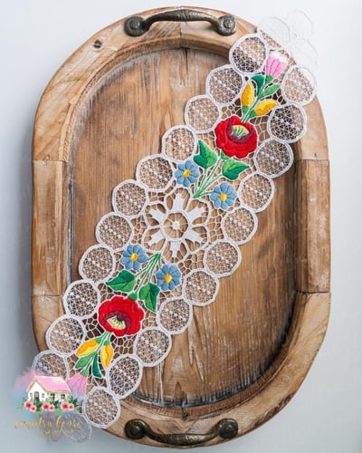 3677 مفرش تطريز ملون كلاسيكي (رقم 9)