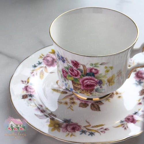 3427 كوب مع صحن انتيك من رويال ستافورد وستراتفورد