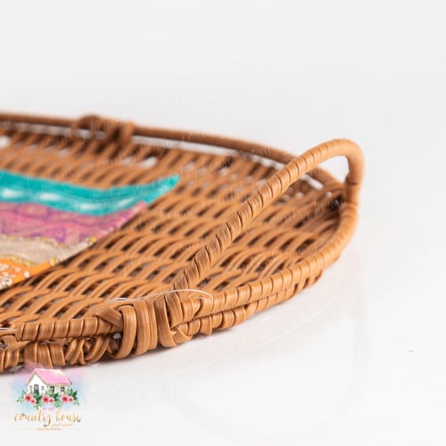 2571 صينية بيضاوية من الراتان