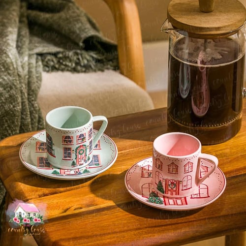 3548 طقم قهوة منزل الشتاء لشخصين