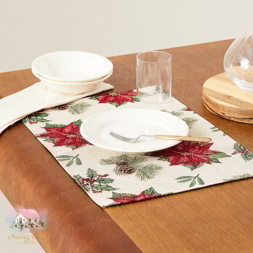 1175 لبادة الوردة الحمراء الشتوية