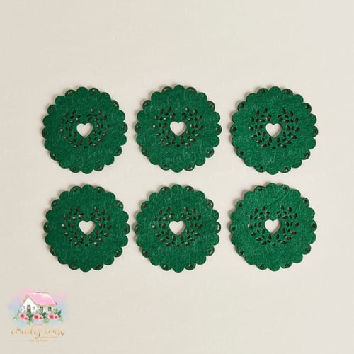 2002 طقم كوسترات القلوب بلون أخضر