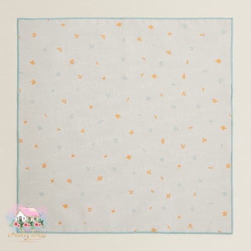 6062 مفرش تركواز بنقوش ناعمة