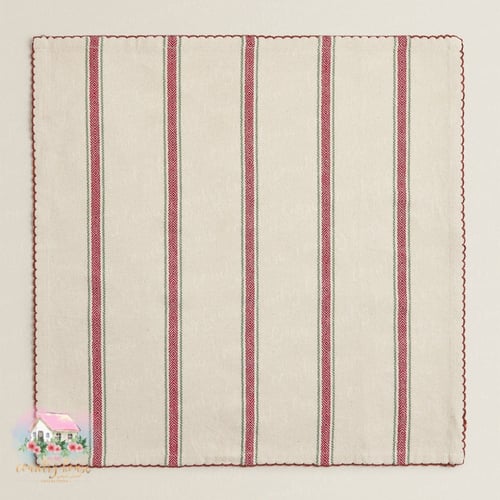 1307 مفرش مقلم أحمر وأخضر