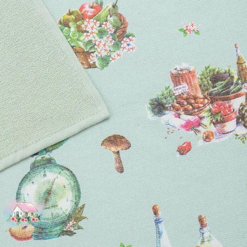 8073 طقم فوط للمطبخ بلون سماوي