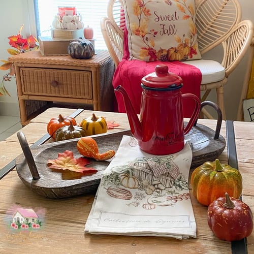 7440 صينية خشبية بشكل بيضاوي ومسكة خشبية