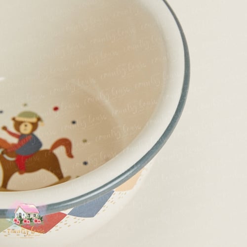 6220 زبدية الدب والحصان الخزفية