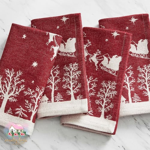 3215 مفرش عربة الغزلان الشتوية