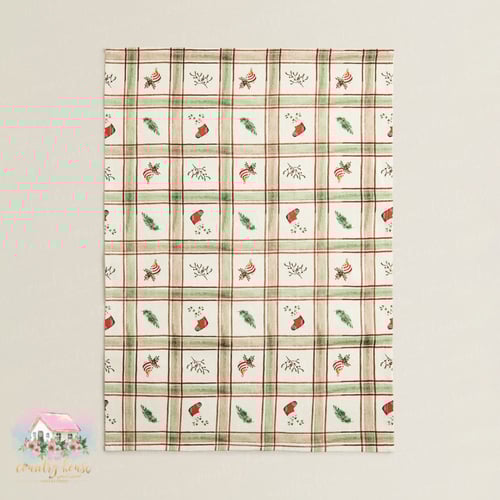 1141 مفرش شتوي أخضر بألوان مميزة (للقطعة الواحدة)