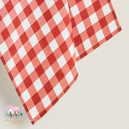 3322 مفرش كاروهات أحمر