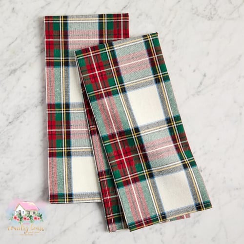 1456 مفرش قطني بنقشة مربعات من تشكيلة ستيوارت