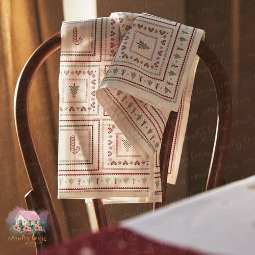 1197 مفرش أبيض بزينة الشتاء