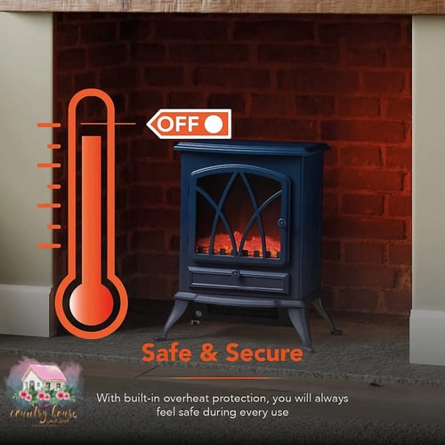 3388 مدفأة كلاسيكية كهربائية لون كحلي