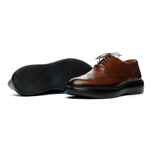 جزمة أوكسفورد بنقشة سدو – لون عسلي