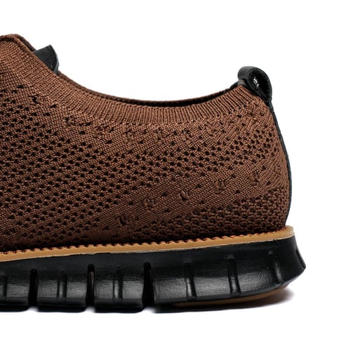 أكسفورد قماشي لون بني – خفيف التهوية بنعل رياضي