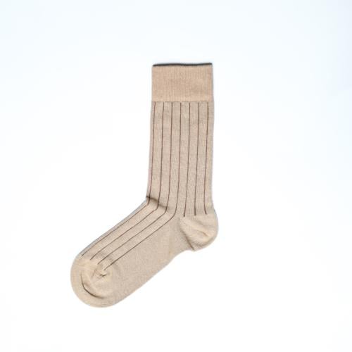 زوج جوارب رسمية مخطط لون بيج