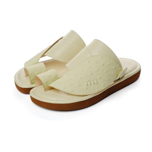 حذاء شرقي باصبع جلد طبيعي تصميم عصري