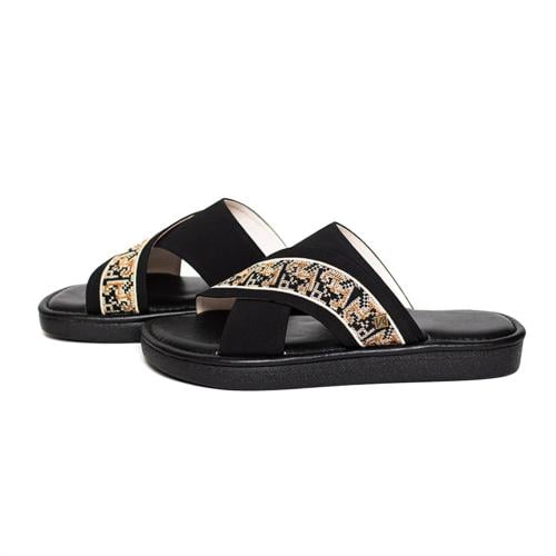 احذية شرقية لون اسود نقش سدو | حذاء 130