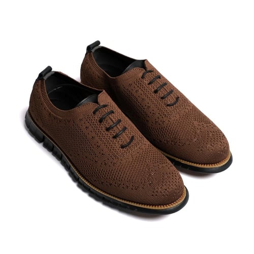 أكسفورد قماشي لون بني – خفيف التهوية بنعل رياضي