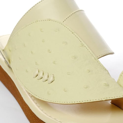 حذاء شرقي باصبع جلد طبيعي تصميم عصري